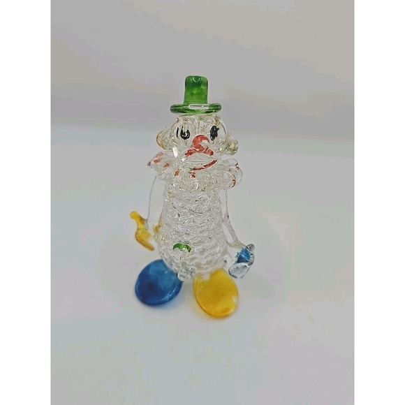 The Unbranded Brand Other - Clown Spun Glass Figurine Art Glass Italy Figure Vintage 4" Circuse